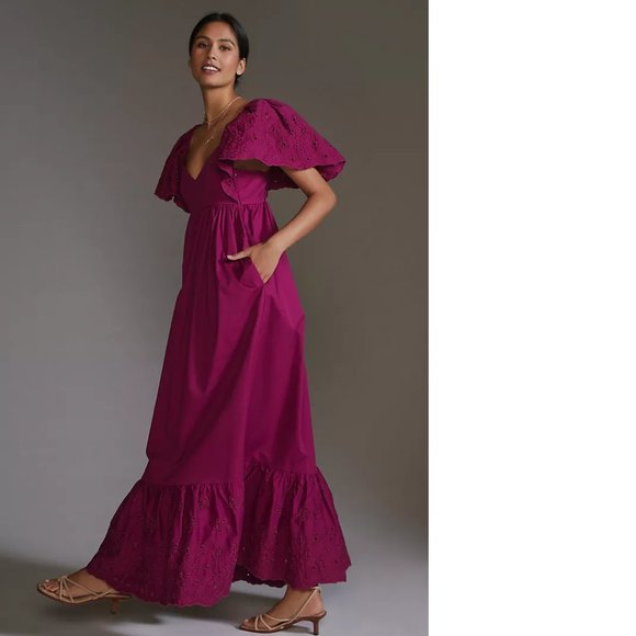 Anthropologie Magenta Maxi Dress by En Saison - Picture 2 of 4